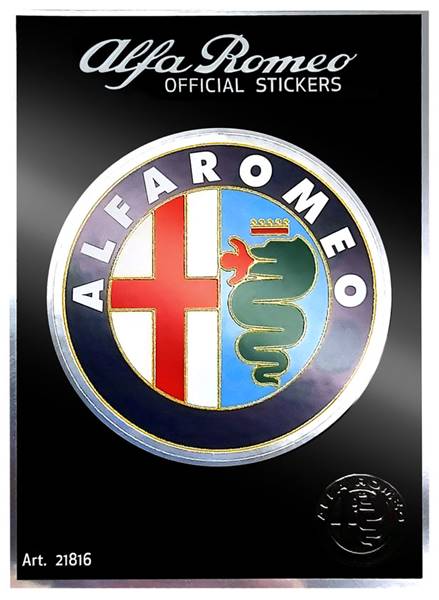 Adesivi Alfa Romeo - 1pz logo old diam. 75mm
