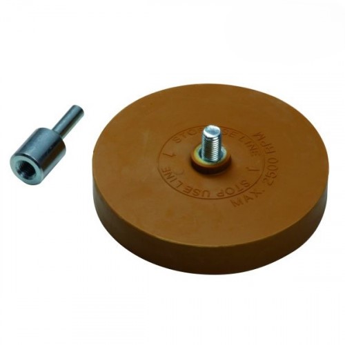 Ruota gomma rimuovi residui adesivo c/adattatore (4.000 RPM)