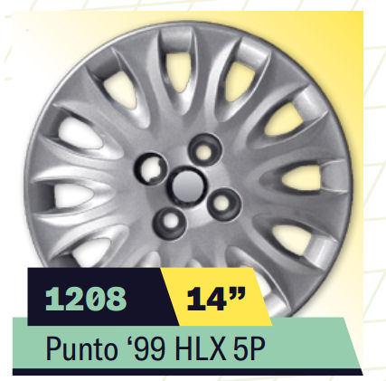 COPPA RUOTA FIAT PUNTO 99 HLX 5P Dim. 14 s/logo