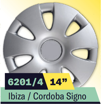 COPPA RUOTA SEAT IBIZA/CORDOBA/TOLEDO/ALTEA Signo Dim. 14 s/logo
