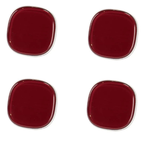 COPRIMOZZO Adesivi Panda 12> quadrato rosso Dim. 48mm (Kit 4 pezzi)