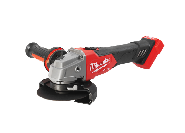 Smerigliatrice angolare 18 Volt disco 125 mm Tecnologia FUEL con interruttore a slitta -
senza batteria
