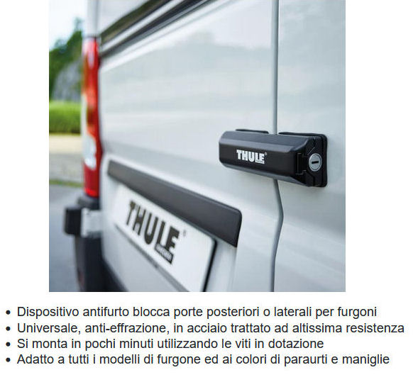 Dispositivo antifurto blocca porte THULE per furgoni - immagine 2
