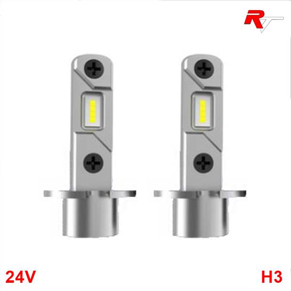 Coppia LAMPADE A LED H3 24V PLUG AND PLAY 1500lm 6500K VEGA Truck