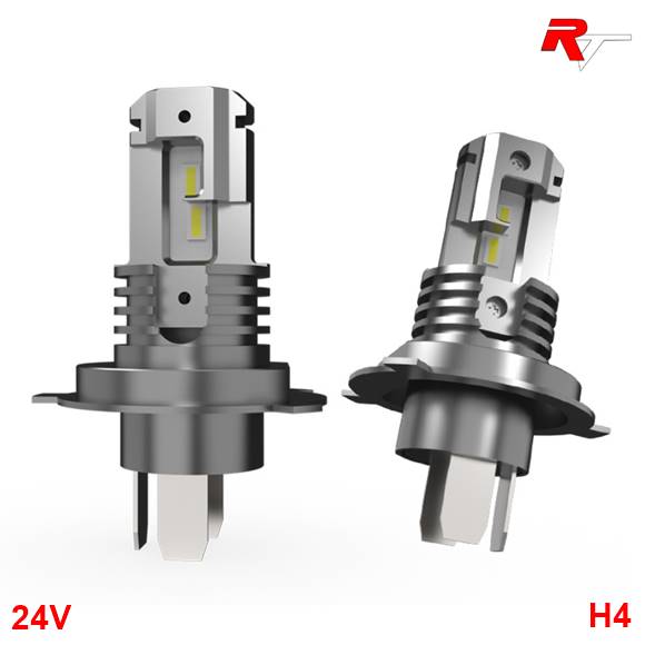 Coppia LAMPADE A LED H4 24V PLUG AND PLAY 1500lm 6500K VEGA Truck