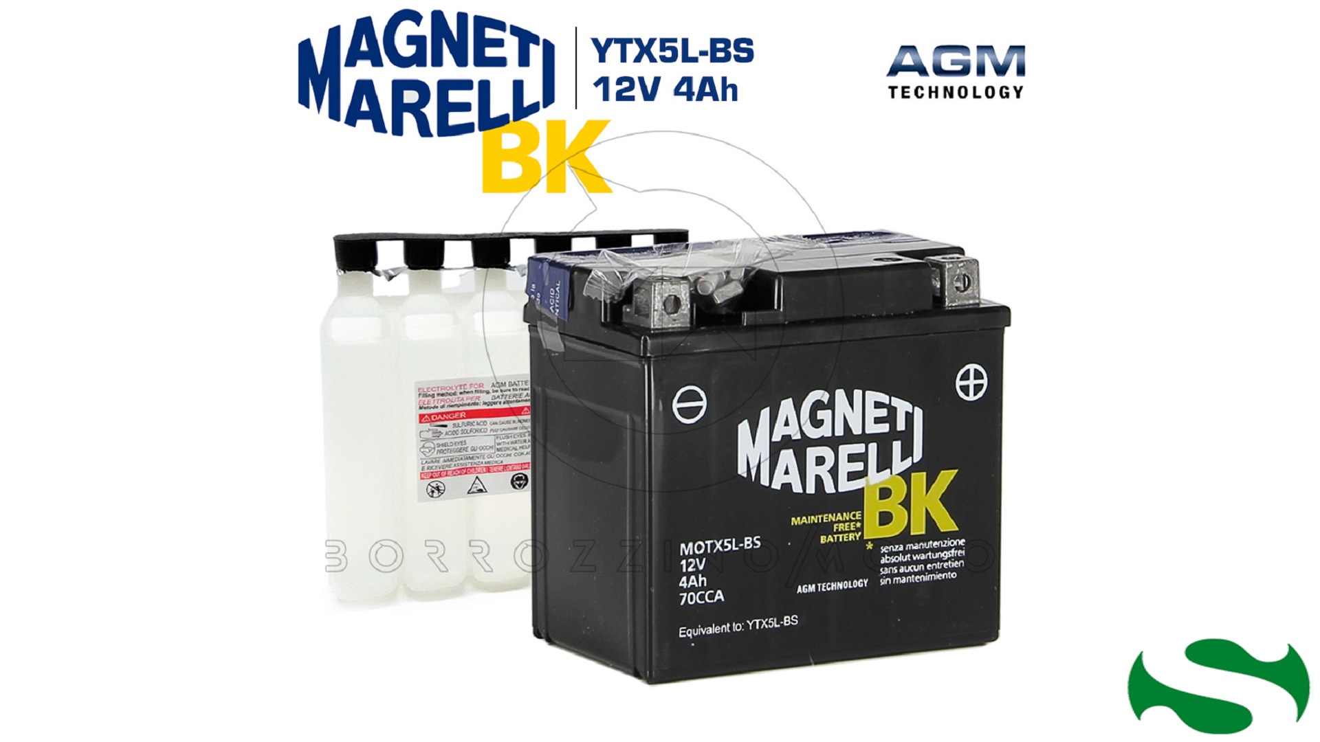 Batteria moto Magneti Marelli AGM (CBTX5LBS)