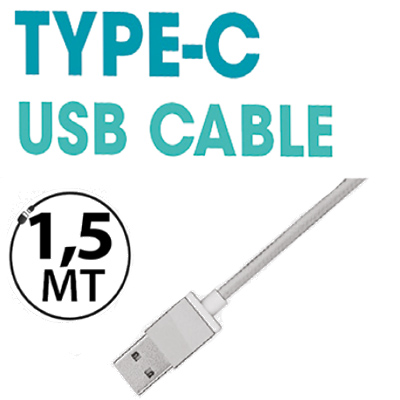 Cavo USB per dispositivi con presa TYPE C - Antigroviglio 1,5 mt