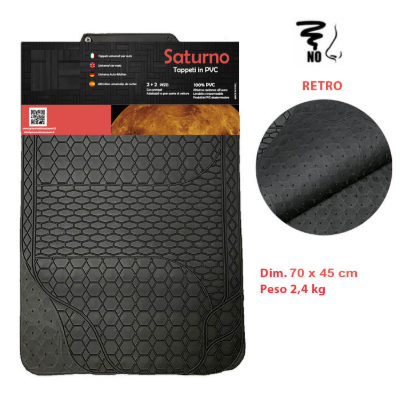 Set tappetini in PVC universali 4pz Saturno