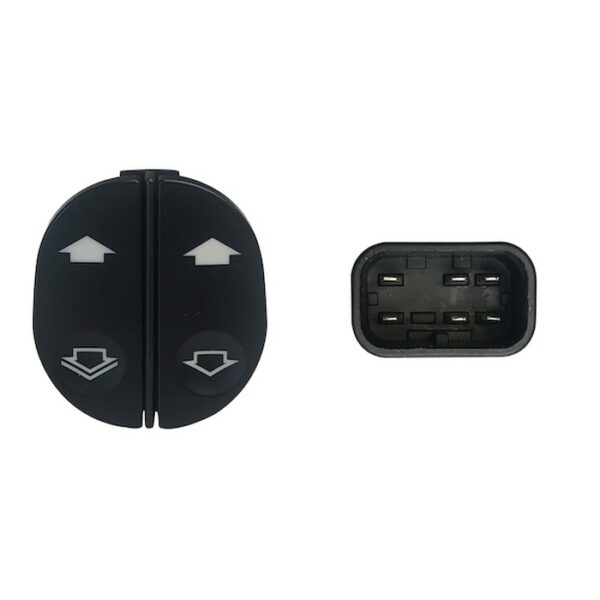 BLOCCO COMANDI ALZ.- ANT. SX FORD FIESTA 05>08, 2 INTER. 6 PIN