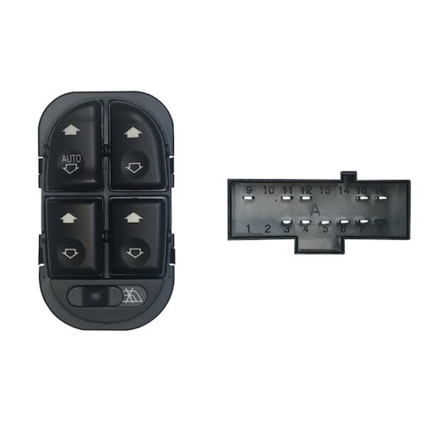 BLOCCO COMANDI ALZ. ANT. SX, POST. ELET., FORD MONDEO 96>00 4 INTER. 14 PIN