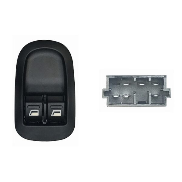 BLOCCO COMANDI ALZ.- ANT. SX, PEUGEOT 206 98>09 - 2 INTER. 6 PIN