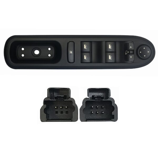 PULSANTIERA ALZ. - ANT. SX, PEUGEOT 407 04>12 - 4 INTER. 9 PIN