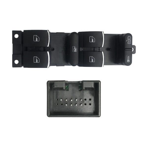 BLOCCO COMANDI ALZ.- ANT. SX, GOLF/LEON /FABIA /OCTAVIA - 4 INT. 9 PIN