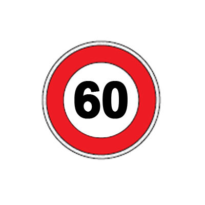 DISCO LIMITE VELOCITA' ADESIVO 60 KM 01.860 - immagine 2